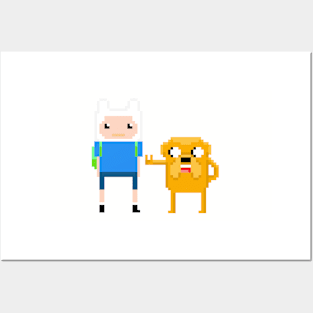 Pixel time with Finn and Jake! Posters and Art